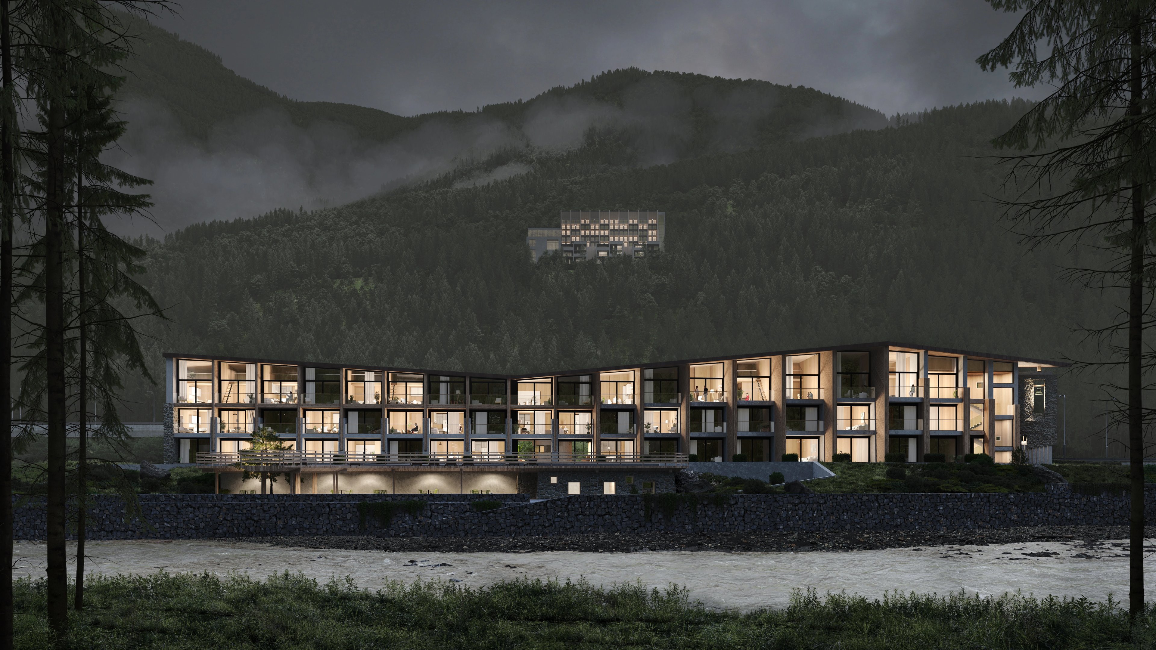 Фото проекта «Гостиница на реке Мзымте» — МОА