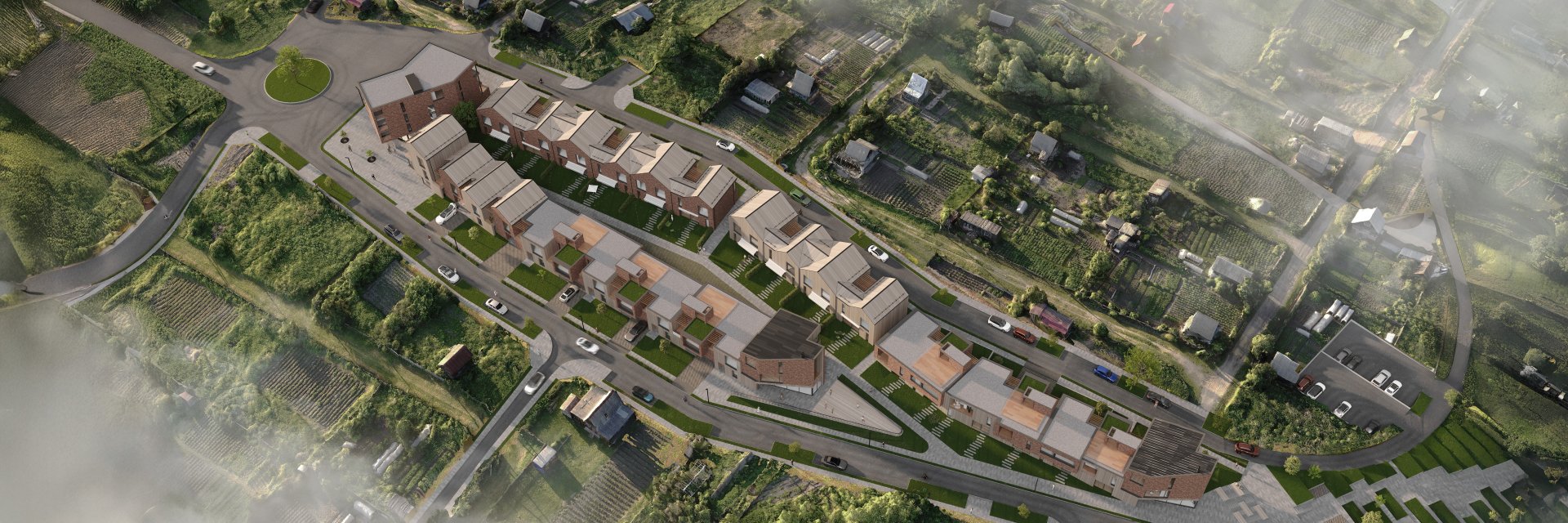 Архитектурный проект «Застройка в с. Красная Воля» — Мастер-планирование — Сочи, Краснодарский край, Россия — проектирование 2019 — МОА